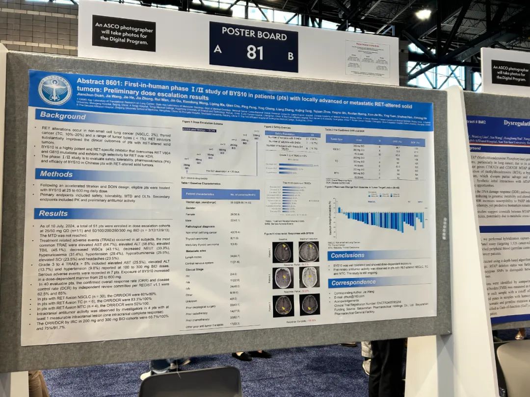 白云山制藥總廠自主研制的化藥1類新藥BYS10片臨床研究成果亮相2025年ASCO年會(huì)